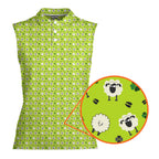 Lamb of God-Women Sleeveless Polo Shirt-Gerbera Prints