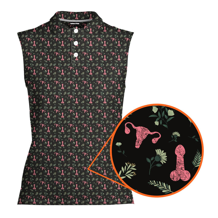 Catching Feelings - Ladies Sleeveless Golf Polo Shirt