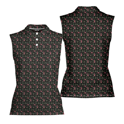 Catching Feelings - Ladies Sleeveless Golf Polo Shirt