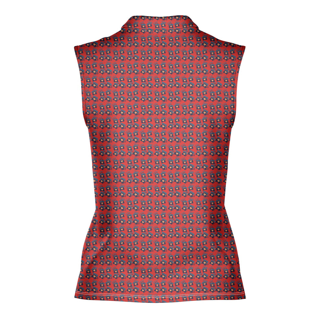 Booty Call-Women Sleeveless Polo Shirt-Gerbera Prints