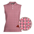 XO-Women Sleeveless Polo Shirt-Gerbera Prints