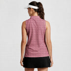 XO-Women Sleeveless Polo Shirt-Gerbera Prints