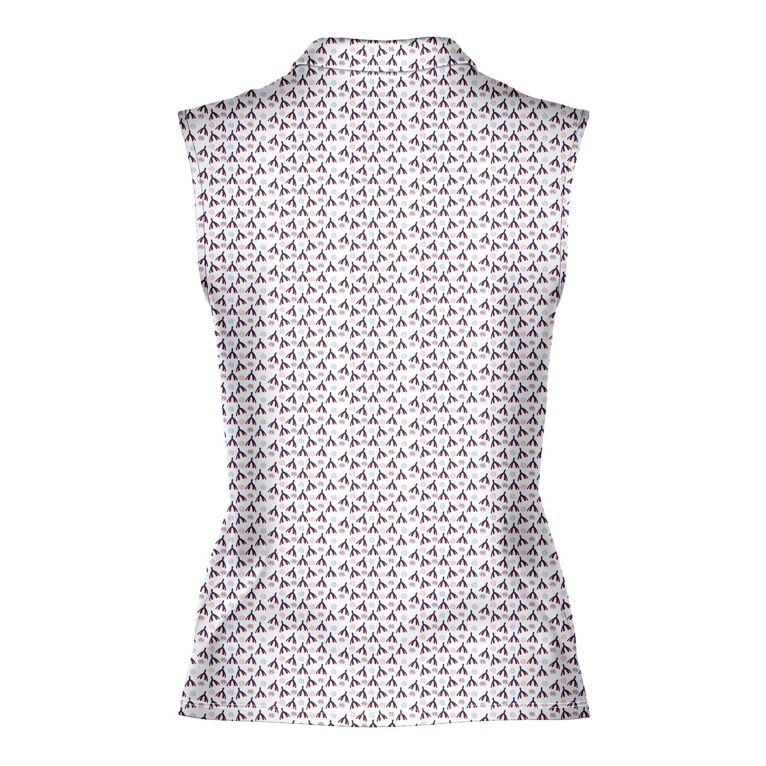 Bubbies-Women Sleeveless Polo Shirt-Gerbera Prints