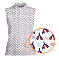 Bubbies-Women Sleeveless Polo Shirt-Gerbera Prints