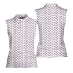 Bubbies-Women Sleeveless Polo Shirt-Gerbera Prints