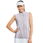 Bubbies-Women Sleeveless Polo Shirt-Gerbera Prints