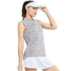 Aliens-Women Sleeveless Polo Shirt-Gerbera Prints