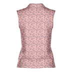 Raccoon-Women Sleeveless Polo Shirt-Gerbera Prints