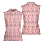 Raccoon-Women Sleeveless Polo Shirt-Gerbera Prints