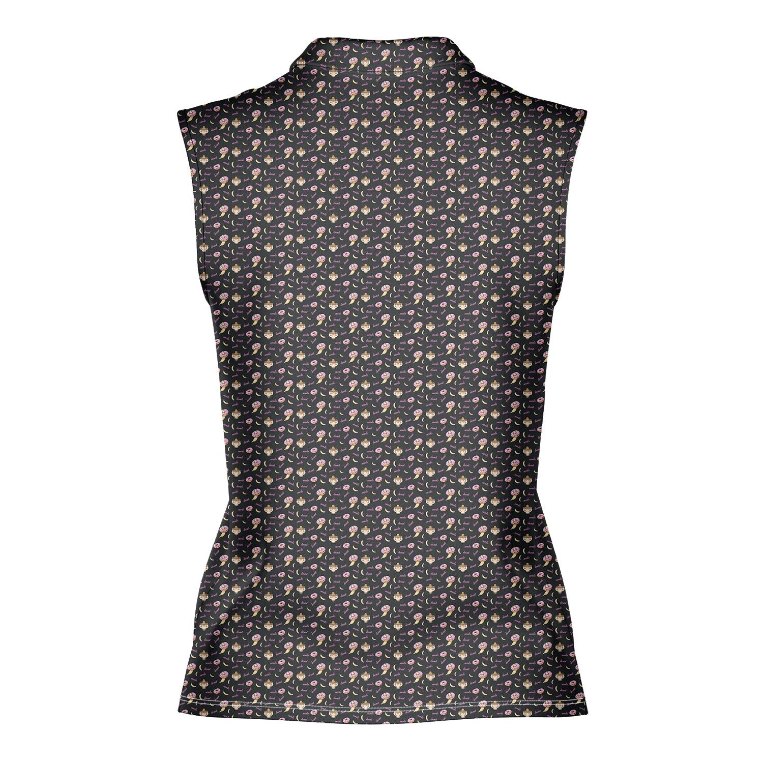 Fast Food-Women Sleeveless Polo Shirt-Gerbera Prints