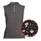 Fast Food-Women Sleeveless Polo Shirt-Gerbera Prints