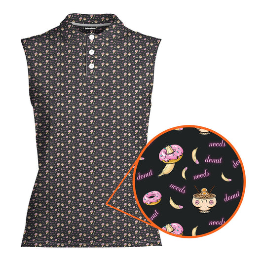 Fast Food - Ladies Sleeveless Golf Polo Shirt