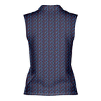 XY Chromosomes-Women Sleeveless Polo Shirt-Gerbera Prints