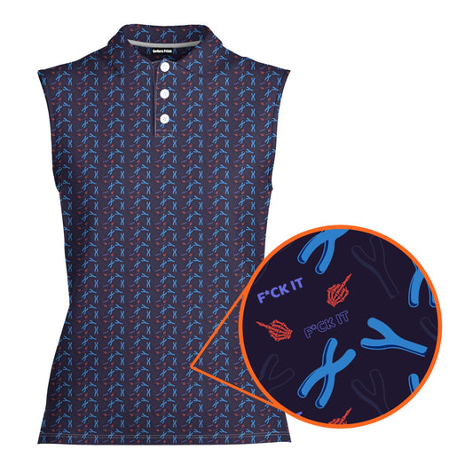 XY Chromosomes - Ladies Sleeveless Golf Polo Shirt