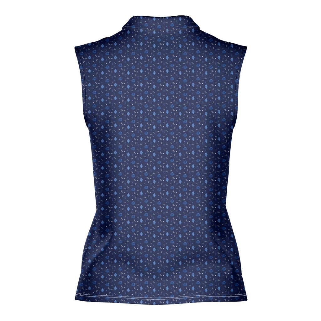 Milk Jugs-Women Sleeveless Polo Shirt-Gerbera Prints