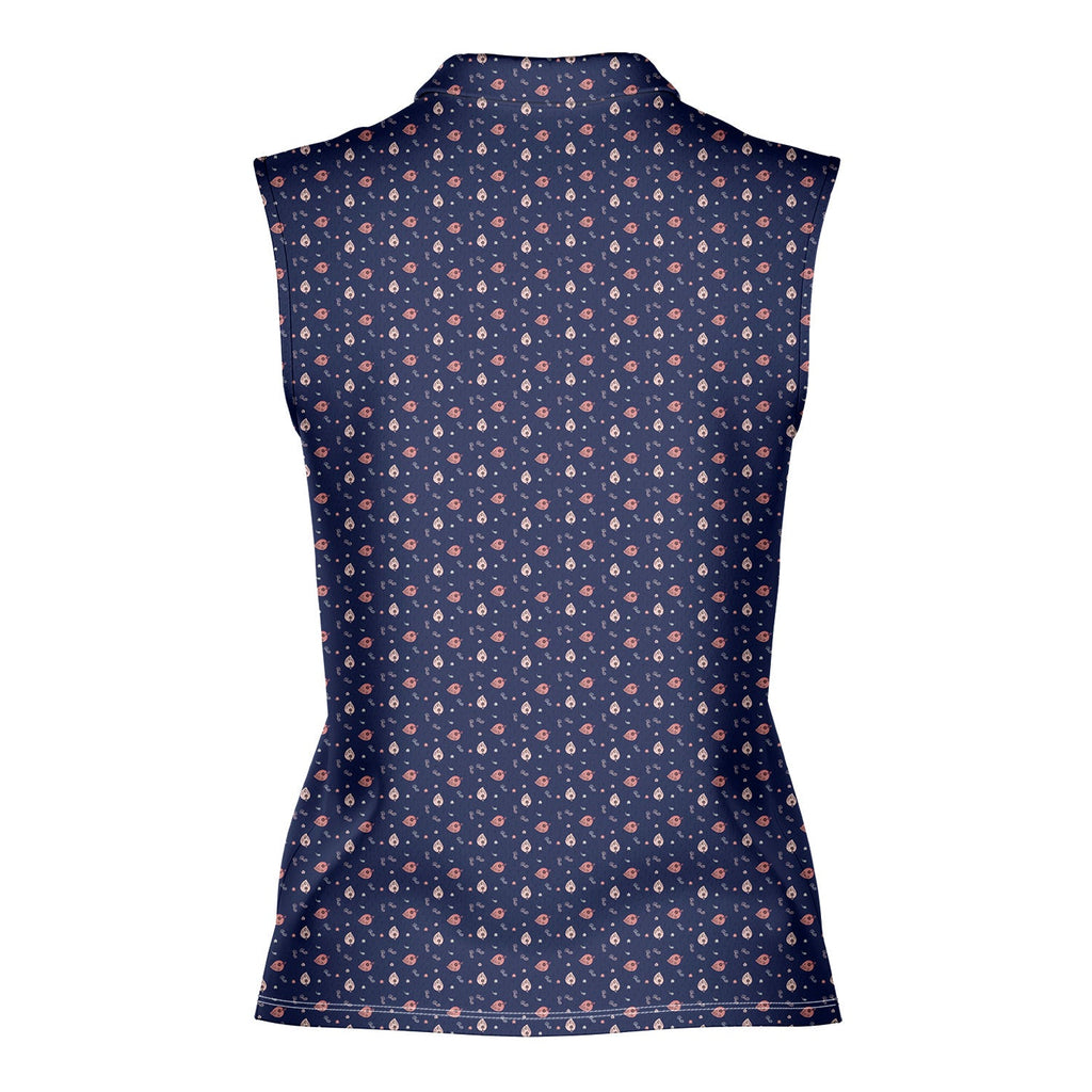 Milk Jugs-Women Sleeveless Polo Shirt-Gerbera Prints