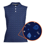 Milk Jugs-Women Sleeveless Polo Shirt-Gerbera Prints