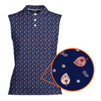 Milk Jugs-Women Sleeveless Polo Shirt-Gerbera Prints