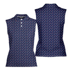 Milk Jugs-Women Sleeveless Polo Shirt-Gerbera Prints