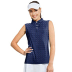 Milk Jugs-Women Sleeveless Polo Shirt-Gerbera Prints