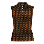Honkin’ Pumpkins-Women Sleeveless Polo Shirt-Gerbera Prints