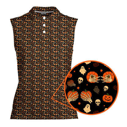 Honkin’ Pumpkins - Ladies Sleeveless Golf Polo Shirt