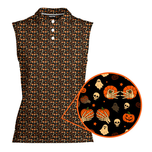 Honkin’ Pumpkins - Ladies Sleeveless Golf Polo Shirt
