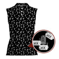 Getting Lucky-Women Sleeveless Polo Shirt-Gerbera Prints