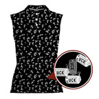 Getting Lucky-Women Sleeveless Polo Shirt-Gerbera Prints
