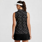Getting Lucky-Women Sleeveless Polo Shirt-Gerbera Prints