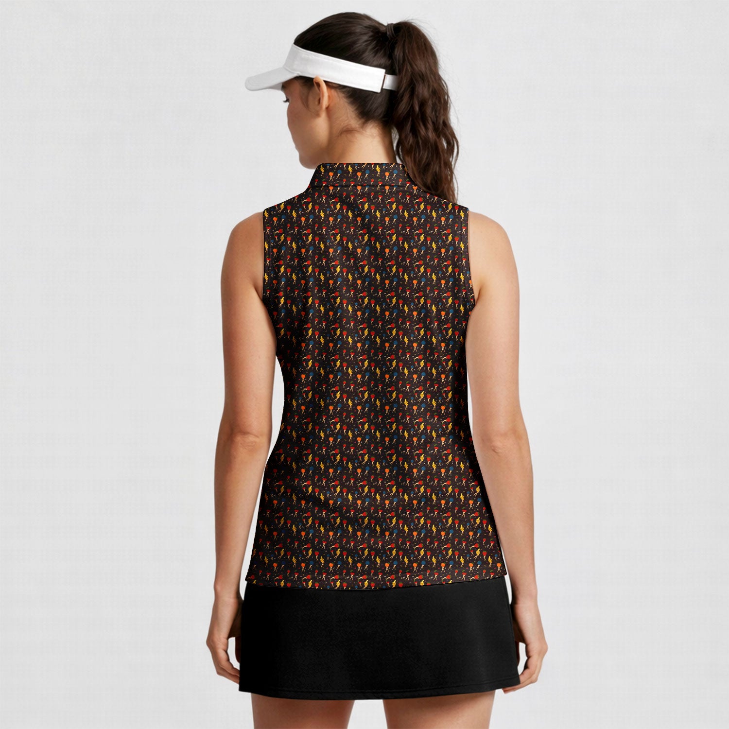 Legs For Days-Women Sleeveless Polo Shirt-Gerbera Prints