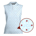 Suck It-Women Sleeveless Polo Shirt-Gerbera Prints
