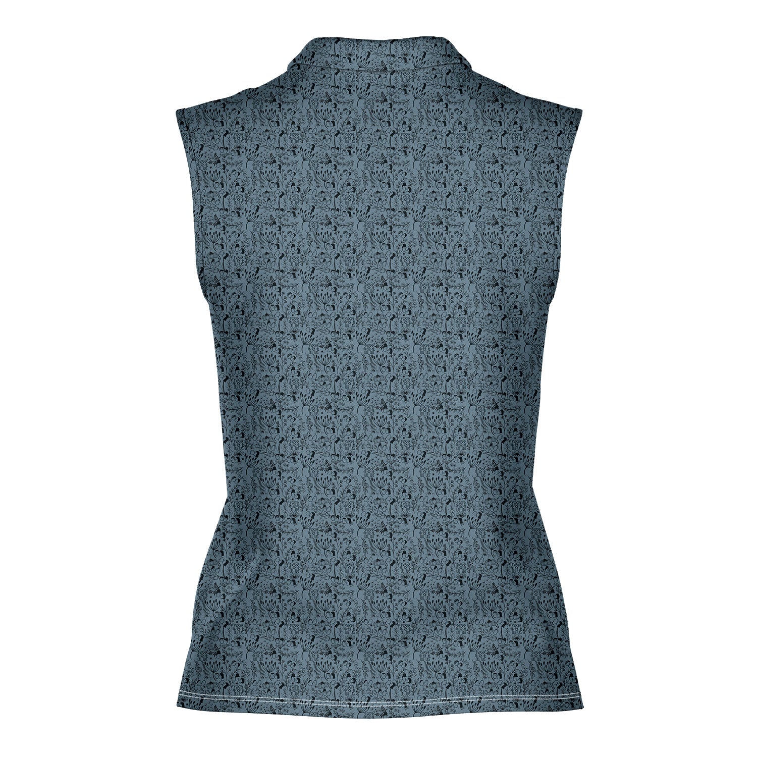 Swap Spit-Women Sleeveless Polo Shirt-Gerbera Prints