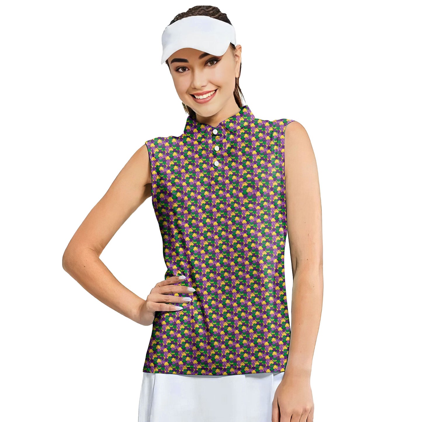 Fat Tuesday - Ladies Sleeveless Golf Polo Shirt