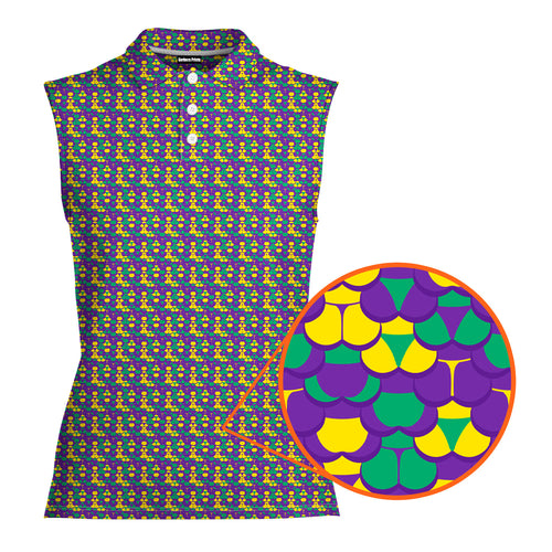 Mardi Cheeks - Ladies Sleeveless Golf Polo Shirt