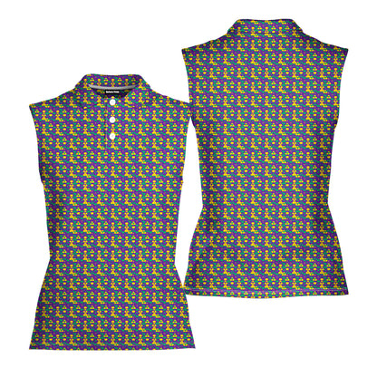 Mardi Cheeks - Ladies Sleeveless Golf Polo Shirt