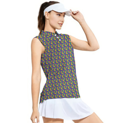 Mardi Cheeks - Ladies Sleeveless Golf Polo Shirt