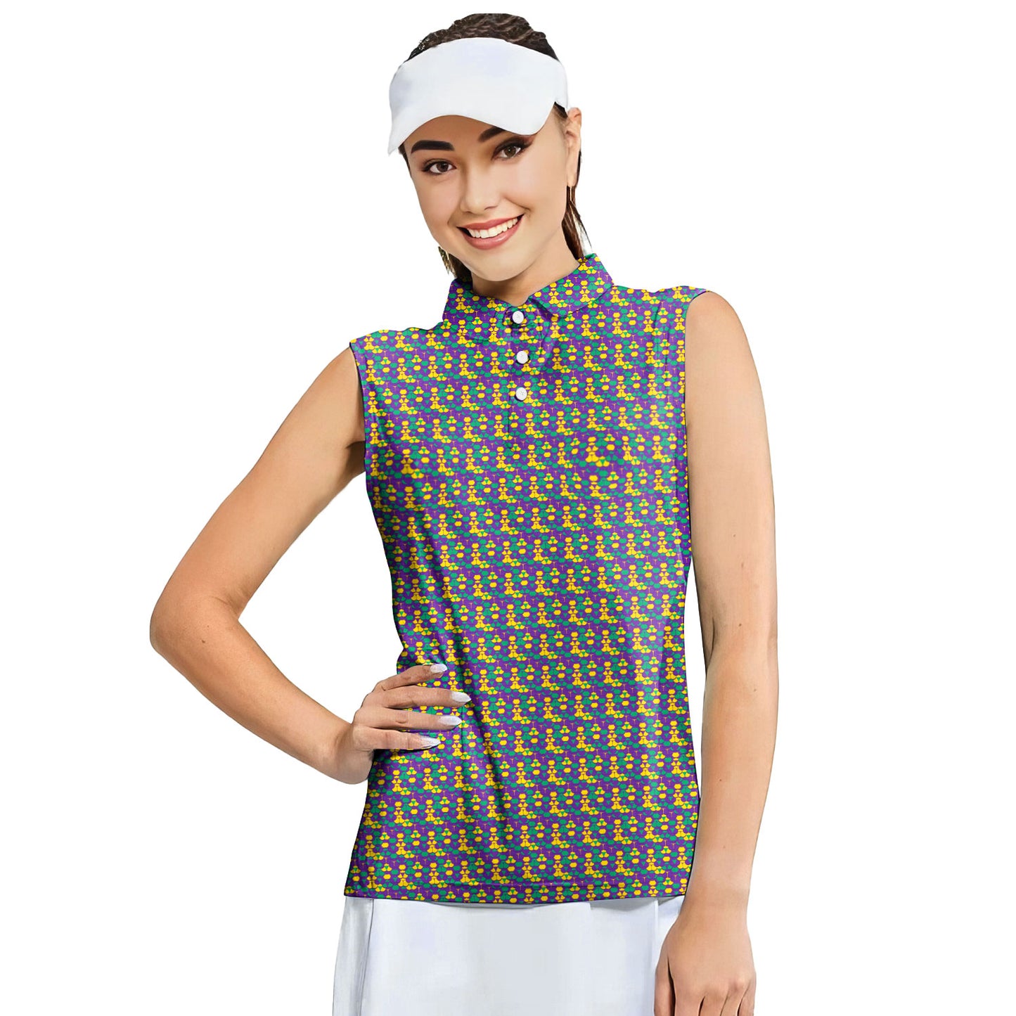 Mardi Cheeks - Ladies Sleeveless Golf Polo Shirt