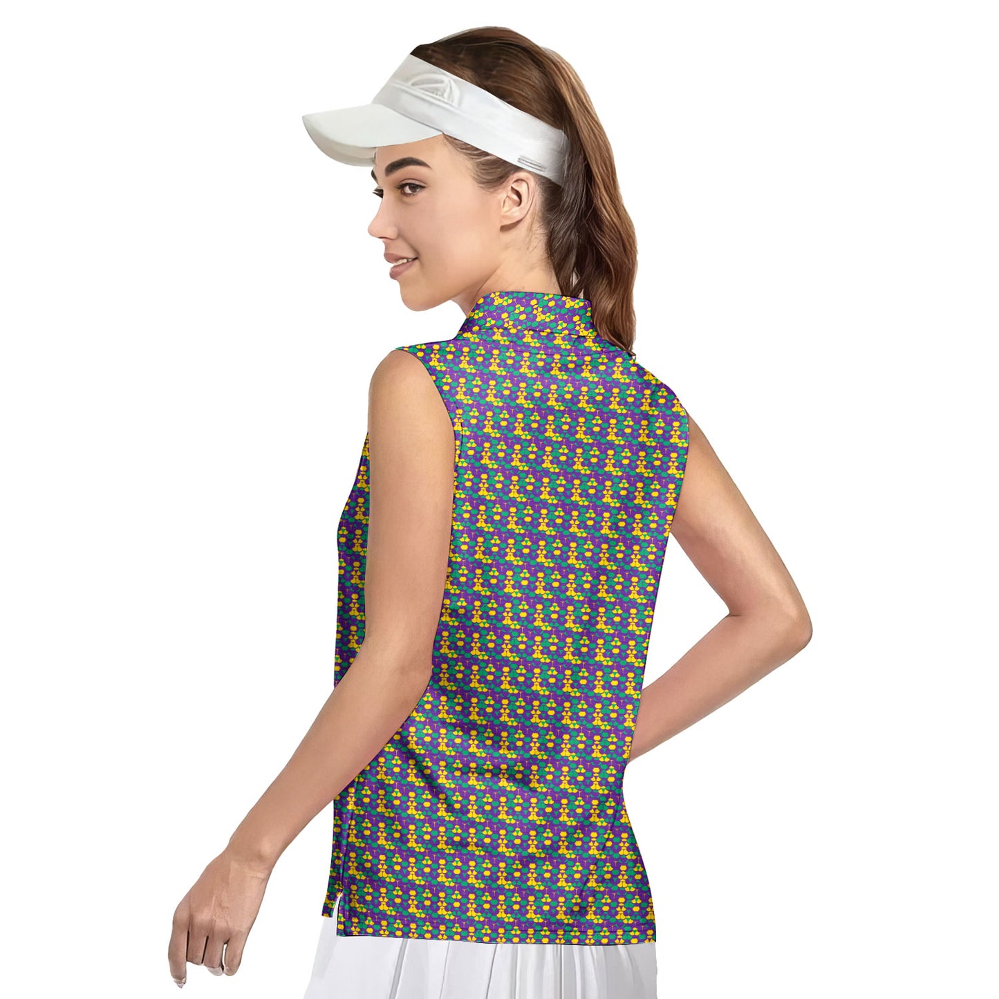 Mardi Cheeks - Ladies Sleeveless Golf Polo Shirt