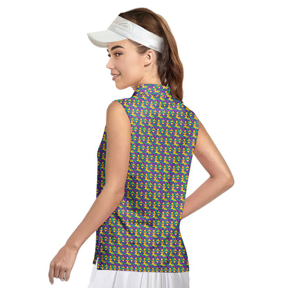 Mardi Cheeks - Ladies Sleeveless Golf Polo Shirt