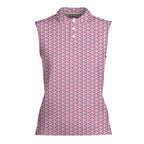 Since 1776-Women Sleeveless Polo Shirt-Gerbera Prints