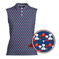 The Patriot-Women Sleeveless Polo Shirt-Gerbera Prints