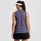 The Patriot-Women Sleeveless Polo Shirt-Gerbera Prints