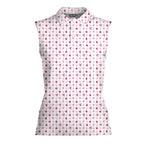 Azalea-Women Sleeveless Polo Shirt-Gerbera Prints