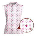 Azalea-Women Sleeveless Polo Shirt-Gerbera Prints