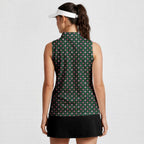 Azalea-Women Sleeveless Polo Shirt-Gerbera Prints