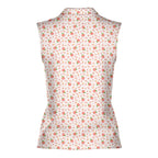 Peach State-Women Sleeveless Polo Shirt-Gerbera Prints