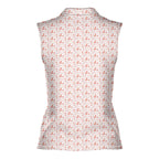 Peach & Par-Women Sleeveless Polo Shirt-Gerbera Prints