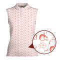 Peach & Par-Women Sleeveless Polo Shirt-Gerbera Prints