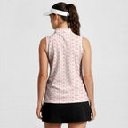 Peach & Par-Women Sleeveless Polo Shirt-Gerbera Prints